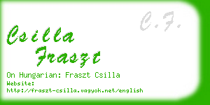 csilla fraszt business card